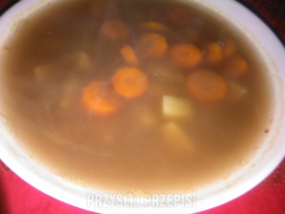 Rozgotowałam groch i zupa pociemniała, ale była pyszna:)