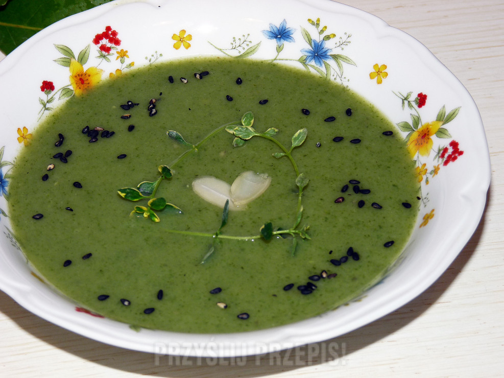Kremowa zupa brokułowa ze szpinakiem 