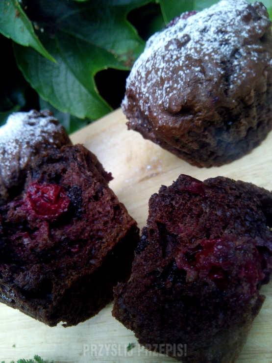 muffiny czekoladowe z wiśniami