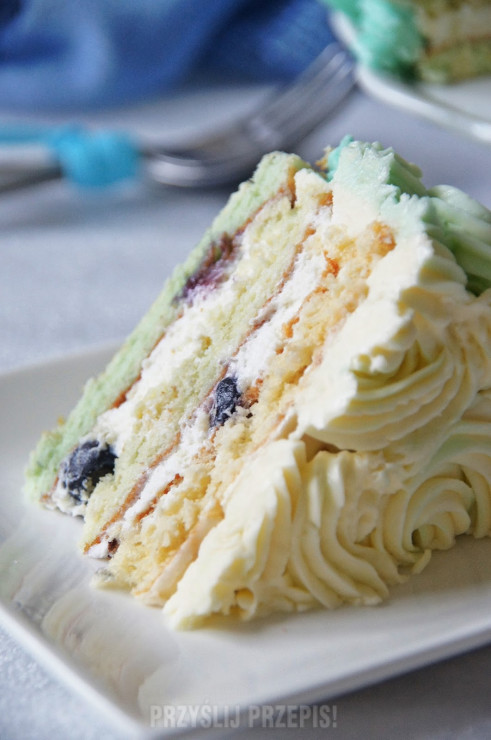 Limonkowy tort z Krainy Lodu (Ombre Rose Cake)