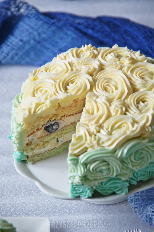 Limonkowy tort z Krainy Lodu (Ombre Rose Cake)