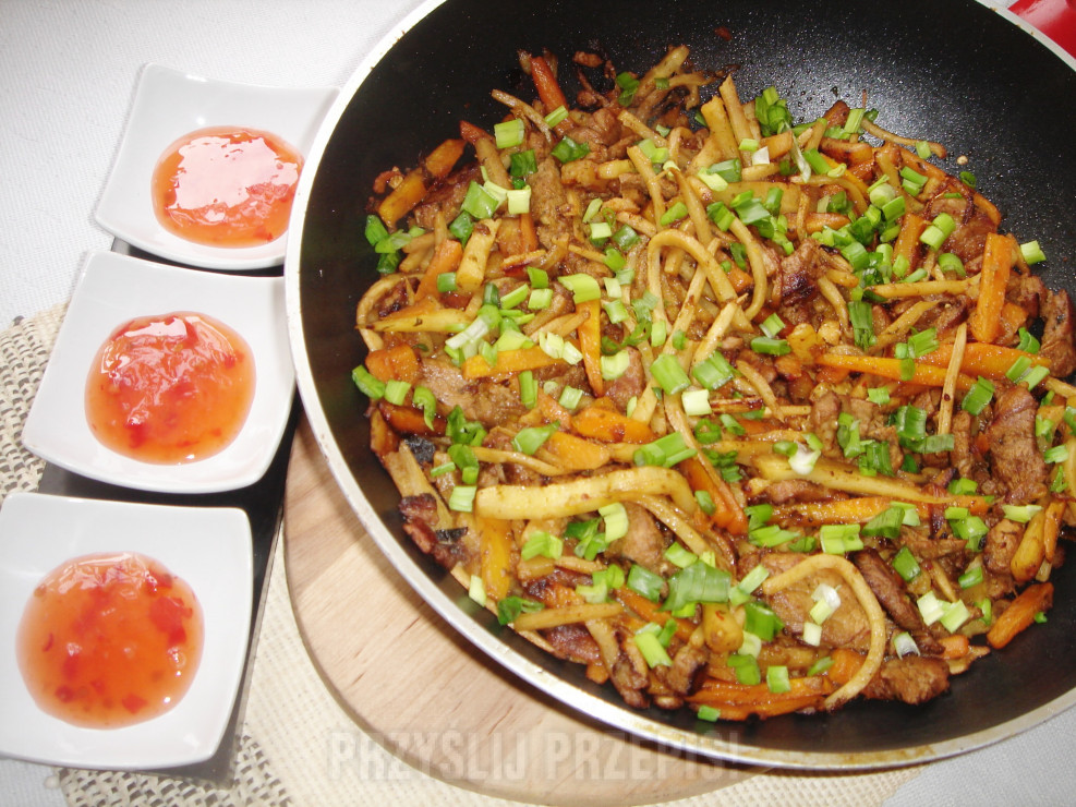 wieprzowina orientalna z wok-a