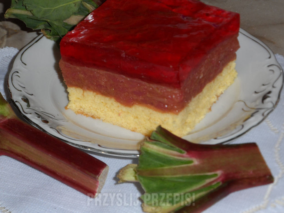 Ciasto rabarbarowo-malinowe