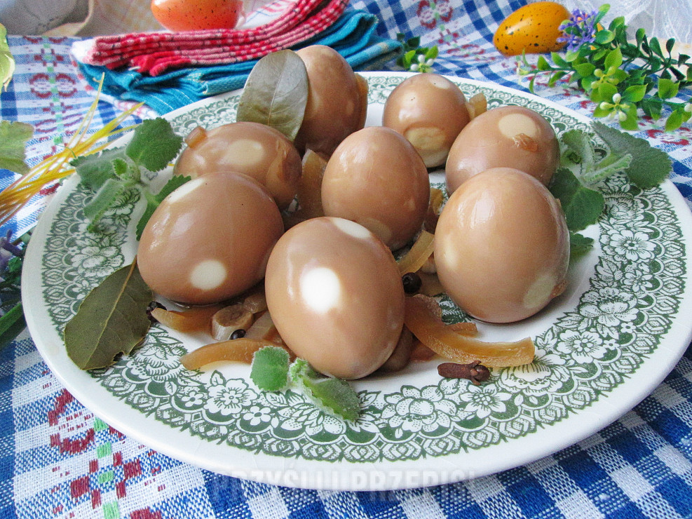 Marynowane jajka w groszki