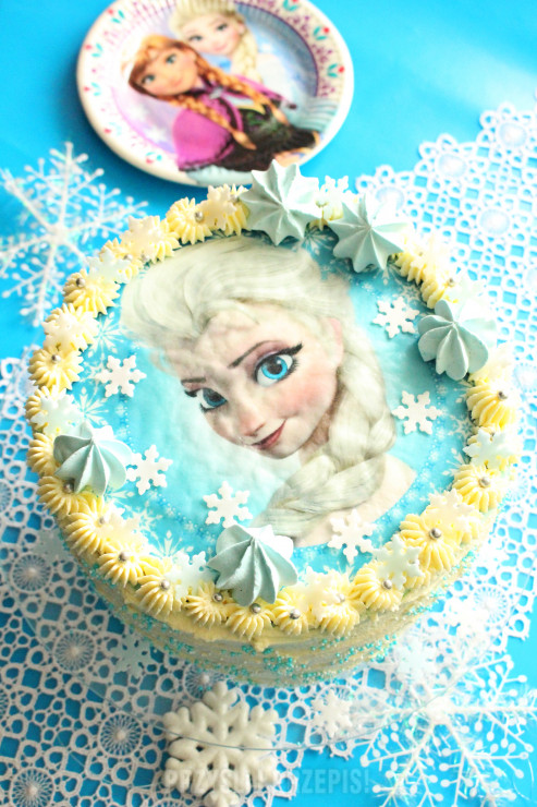 Tort Ptasie Mleczko "Frozen"