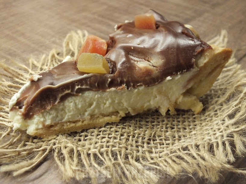 Solona tarta z mascarpone pod czekoladową kołderką