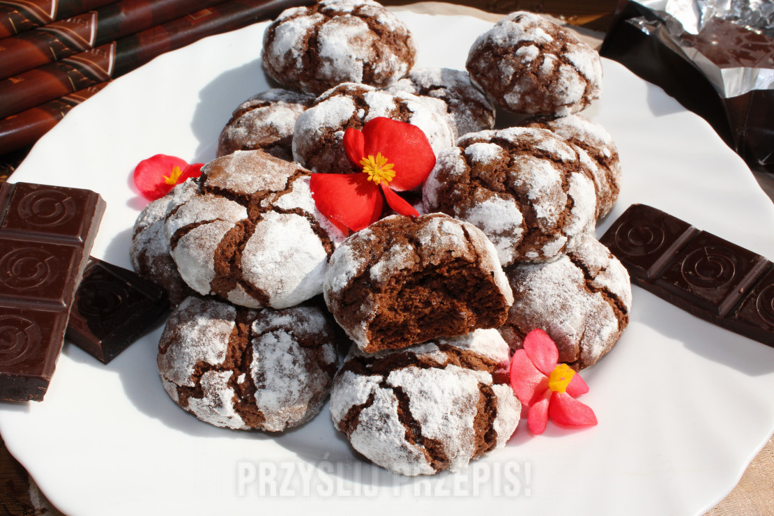 Chocolate Crinkles, czyli popękane ciasteczka czekoladowe