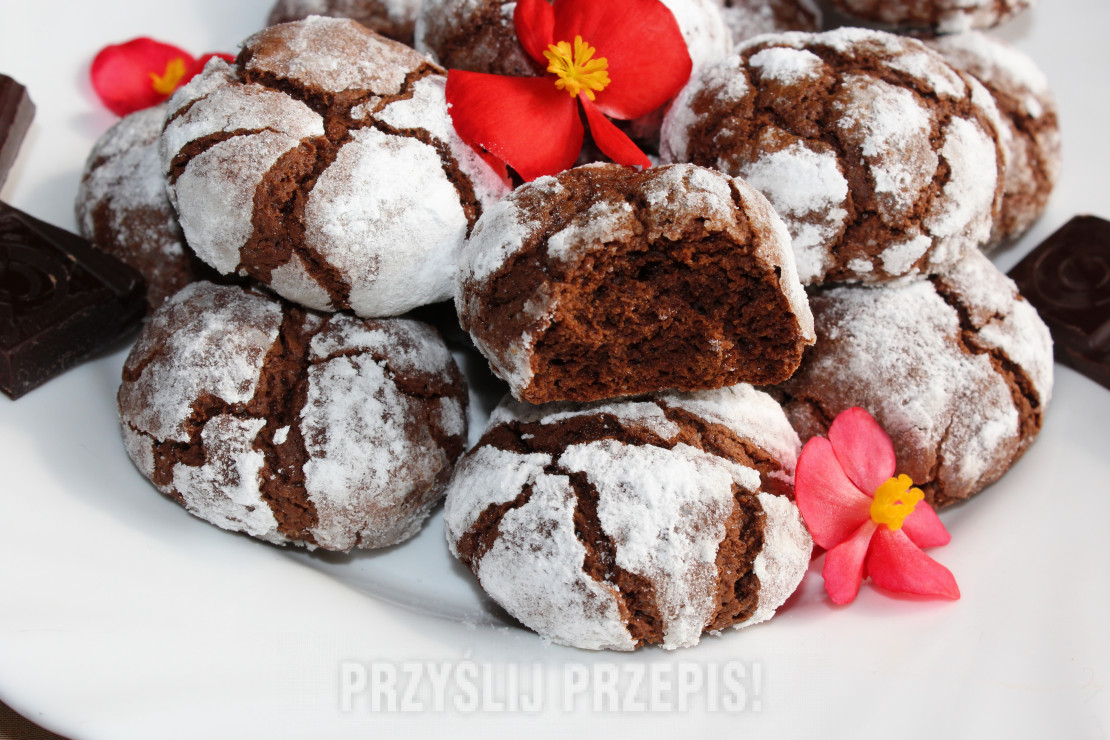 Chocolate Crinkles, czyli popękane ciasteczka czekoladowe