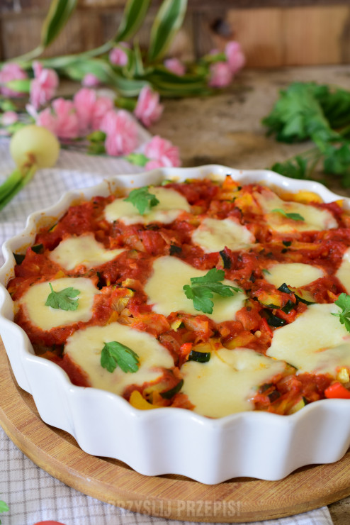 Gnocchi pod warzywami zapiekane z mozzarellą