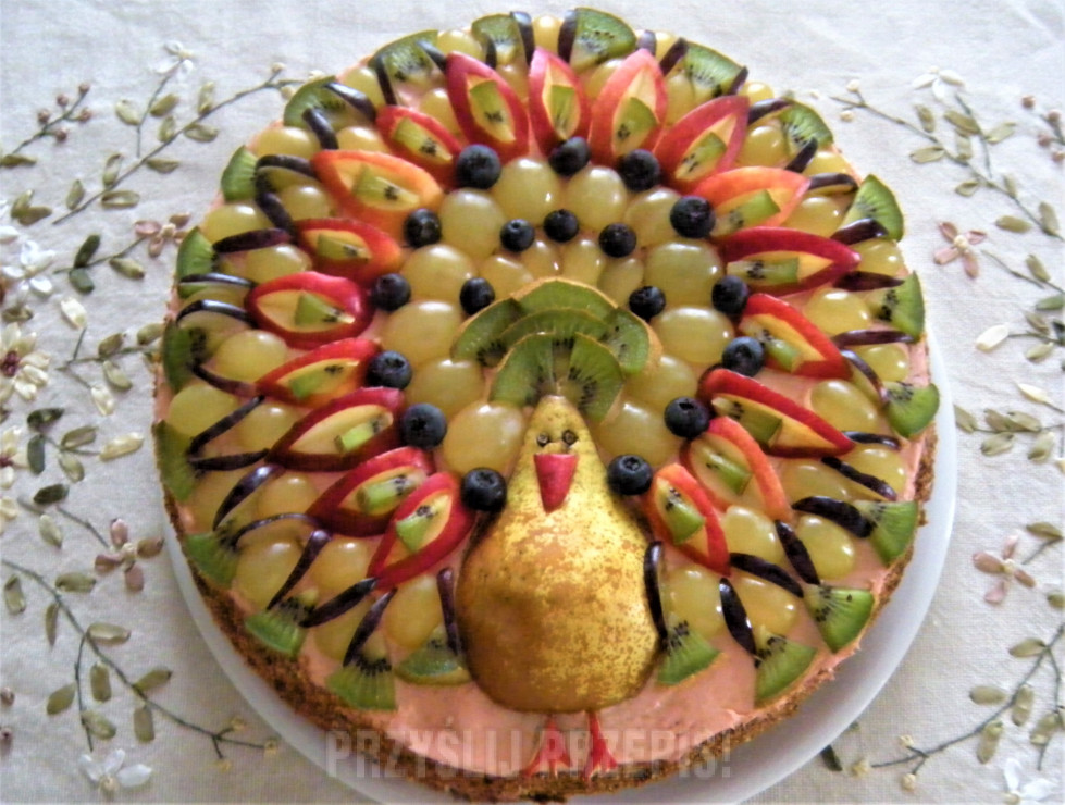 Rajski ptak - Tort imieninowy z owocami