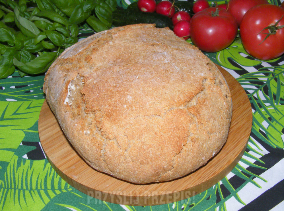 chleb pszenno gryczany pieczony w garnku