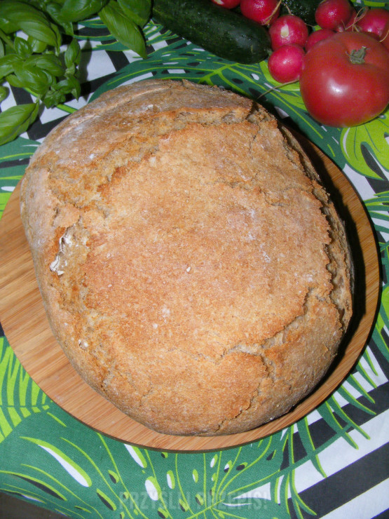 chleb pszenno gryczany pieczony w garnku