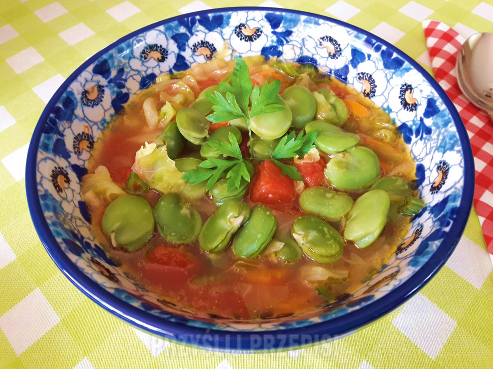 Zupa minestrone z bobem