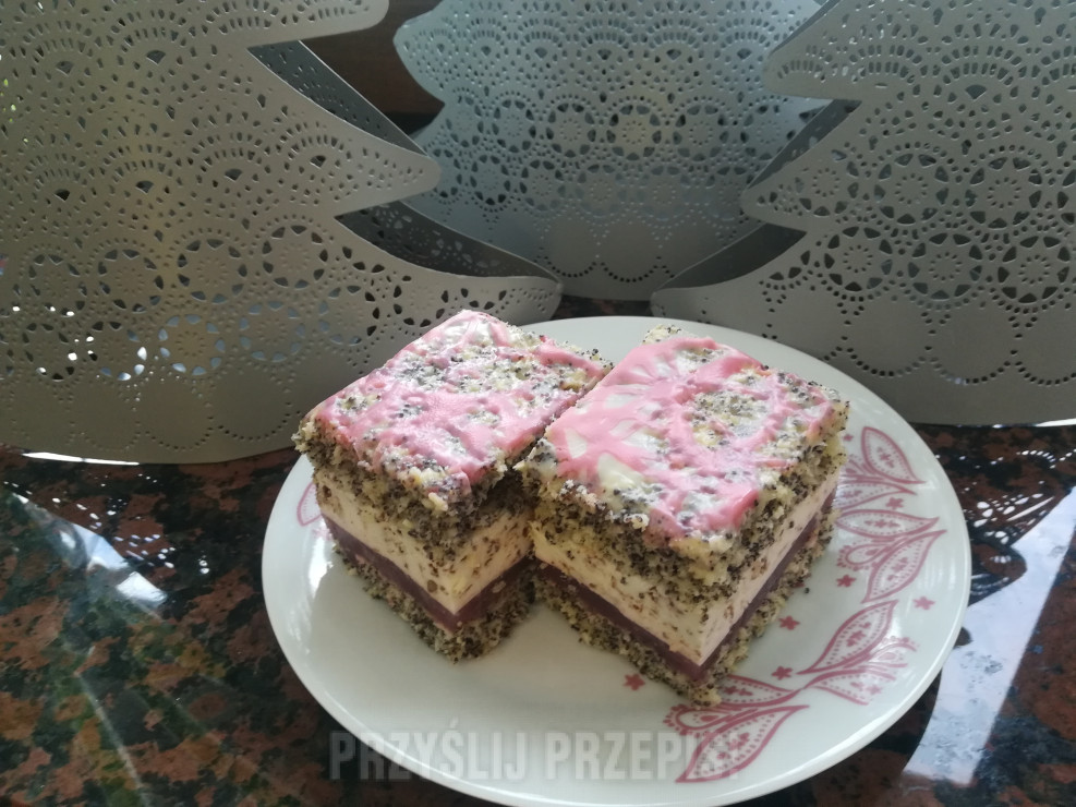 Ciasto''Makowa Panienka'' z masą galaretkową i serową